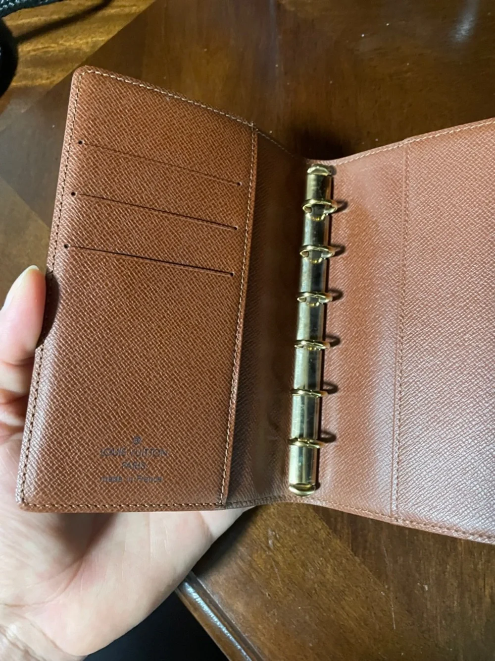Louis Vuitton Monogram Agenda Cover in Brown and Gold - Picture 8 of 12